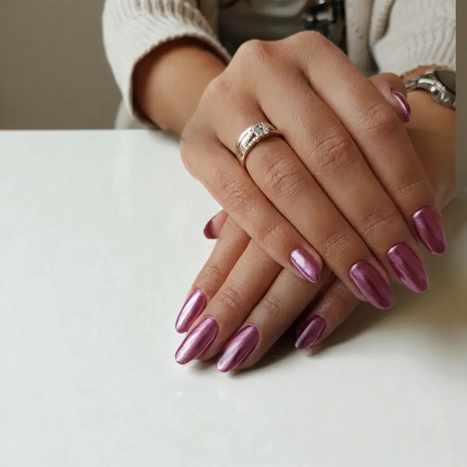 Dry European manicure with gel polish