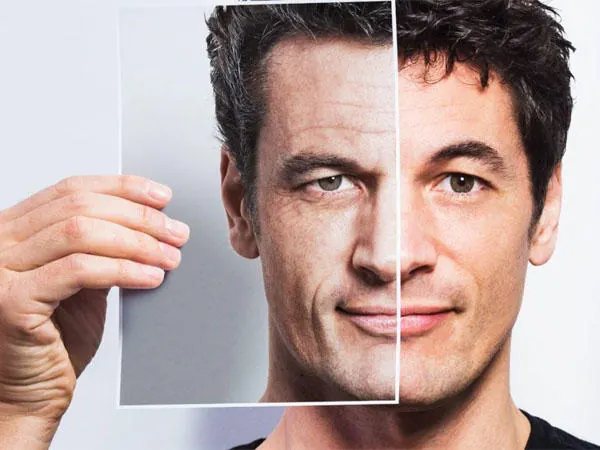 Anti-aging face massage for men